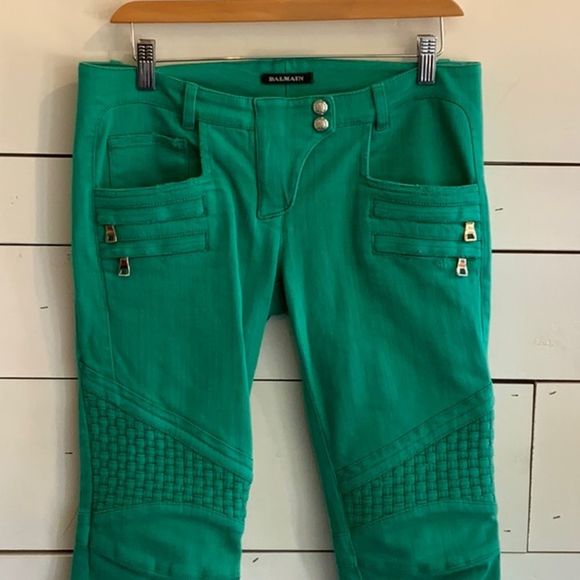 Balmain Denim - BALMAIN low rise biker jeans